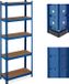 Merkloos Relaxdays Stellingkast - 500 kg - Staal - 180 x 70 x 30 cm - 5 Planken - Blauw
