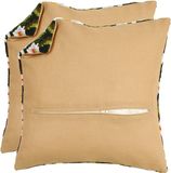 Vervaco Kussenrug met rits - beige set van 2