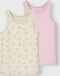 NAME IT Meisjes NMFTANK TOP 2P FLOWER NOOS Onderhemden Maat 92 Wit Gebloemd Katoen/Elastaan Set van 2