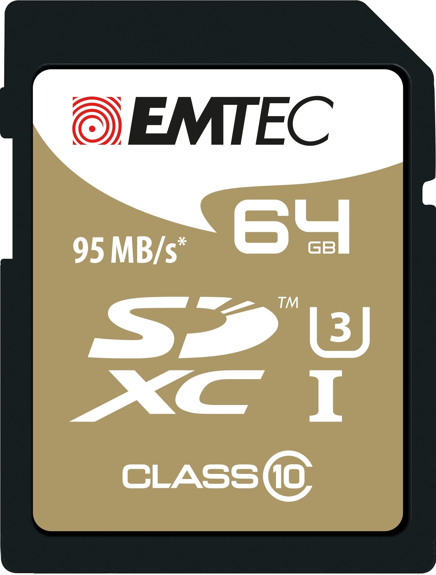 Emtec 64GB SDXC Class 10 Memory Card - 95MB/s Read, 90MB/s Write