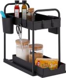 Heldenwerk Gootsteenorganizer - 2 Laags - In hoogte verstelbaar - Zwart
