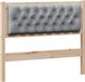 vidaXL Hoofdbord - Massief Grenenhout - Bruin en Lichtgrijs - 100 cm