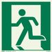 Pickup Bord 15x15 cm - Nooduitgang vluchtweg links fotoluminiscent - zelfklevend