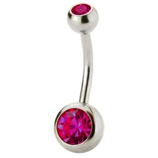 Fako Bijoux - Navelpiercing - Kristal - Fuchsia