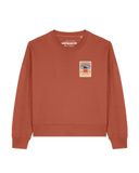 Watapparel Sweatshirt 'Tarot The Chocolate' duifblauw / cognac / lichtgeel / rood