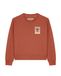 Watapparel Sweatshirt 'Tarot The Chocolate' duifblauw / cognac / lichtgeel / rood