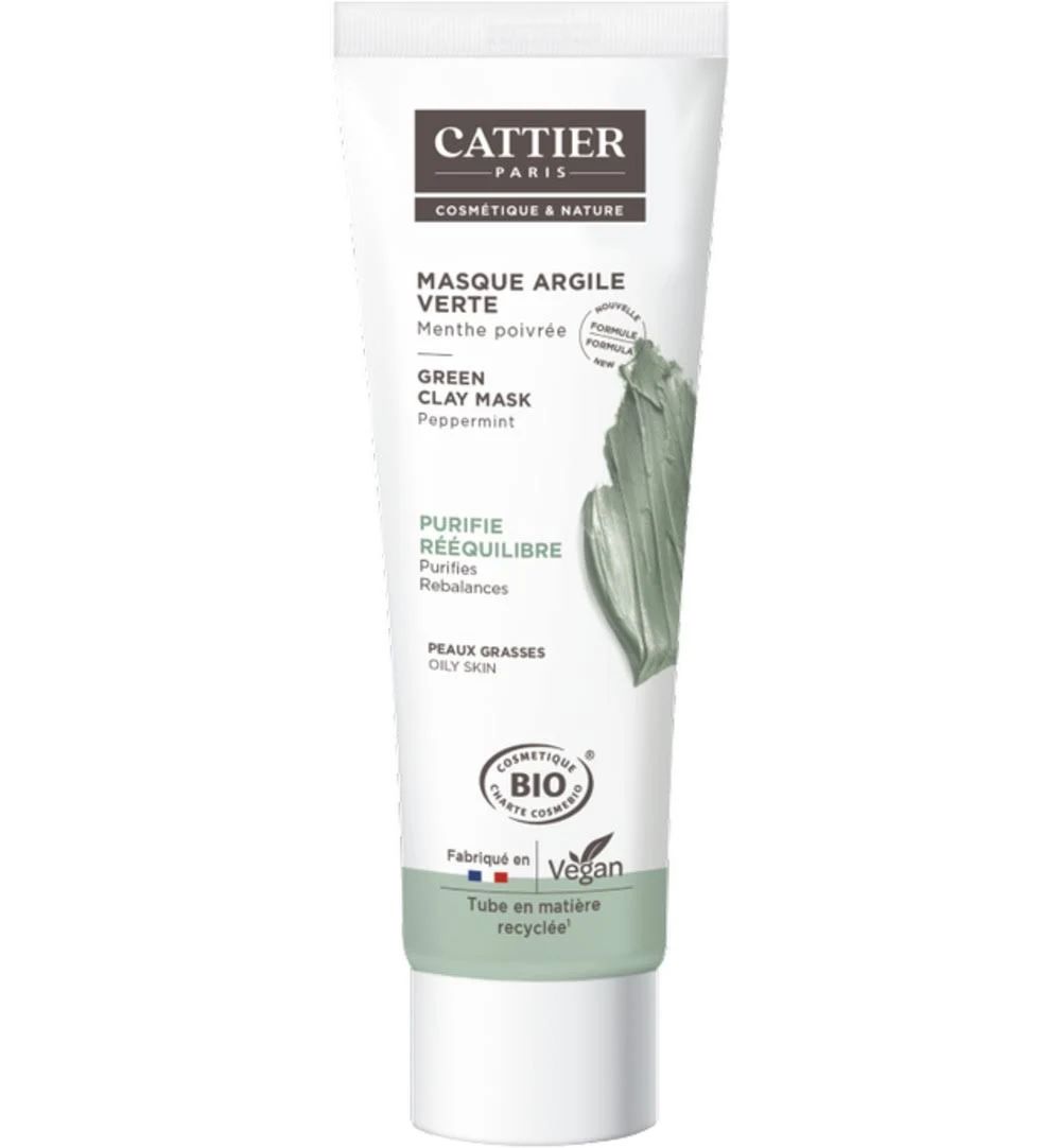 Cattier Green Clay Mask - Peppermint