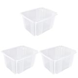 keeeper Bak emil, stapelbaar door draaien, 41 x 34,5 x 22 cm, 24 l, transparant, 3 stuks