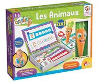 Lisciani Carotina - de dieren 2-in-1 - educatief spel voor kinderen van 3 tot 6 jaar - magneetboek met letters en dieren - sprekende pen met vragen - letters en magnetische kaarten - leren lezen