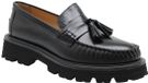 Babouche Bizou-105 mocassins en cuir à talon épais - noir