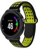By Qubix Qubix Siliconen sportbandje Zwart + geel Geschikt voor Garmin Approach S20
