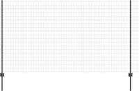 vidaXL Euro-hek met palen 10 x 1,4 m PVC-Coated Staal Grijs Mesh