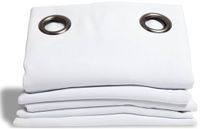 Moondream DecibelControl™ 3-in-1 Anti-Ruisgordijn | Geluidsisolatie | Thermo Winter+Zomer | 100% Verduisterend | Gepatenteerde Technologie | EU-fabricaat | Oogjes | Wit MC720 | 140B x 300L cm
