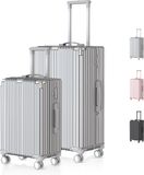 Voyagoux® Reiskoffer set - 2 stuks - S/L – Zilver