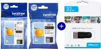 Brother LC3211BK & LC3211VAL - Inktcartridge - Multicolor & Zwart - Incl. USB-stick