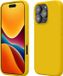 kwmobile telefoonhoesje geschikt voor Apple iPhone 16 Pro Max - Hoesje met siliconen coating - Smartphone case in stralend geel
