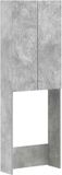 vidaXL Toiletkast DELFT Betongrijs 66 x 25,5 x 190 cm Bewerkt hout