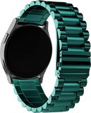 Strap-it Stalen schakel bandje 20mm - RVS bandje geschikt voor / Active / Active2 / Galaxy Watch - / Venu - SQ - Amazfit GTS / GTS 2 / Bip - Groen