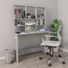 Maison Exclusive Bureau avec étagères Gris béton 110x45x157 cm Matériau dérivé du bois