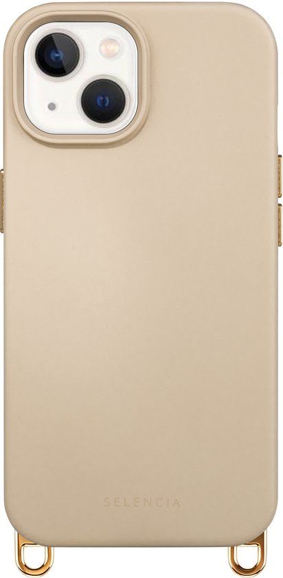 Selencia Rivièra MagSafe Backcover met afneembare haakjes voor de Apple iPhone 15 - Milky Latte