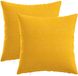 vidaXL Kussensloop Katoensatijn Lichtgeel 35 x 35 cm (2 stuks)