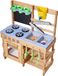 VEVOR Modderkeuken, buitenmodderkeuken voor kinderen, houten buitenspeelkeukens met fornuizen, haken, spoelbakken, plantgerei, spatels, handgrepen, kookpotten en accessoires, speelgoed om mee te spelen met water en zand