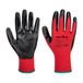 Portwest A310 Flexo Grip Nitril Handschoen Gauge 13 Gebreide Voering Bouw | Rood/Zwart, S