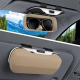Lumehelbed Handels GmbH Porte-lunettes de soleil pour pare-soleil – Accessoire automobile – Pour camion et berline – Beige