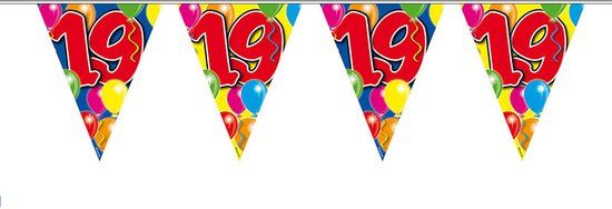 Folat - Vlaggenlijn 19 jaar Ballonnen (10 meter)