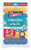Spontex Mozaïek microvezeldoeken, 6 stuks