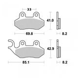 Tecnium Remblok voor Sym 50 Symphony SR 4T Scooter 2011-2014 AV Nieuw