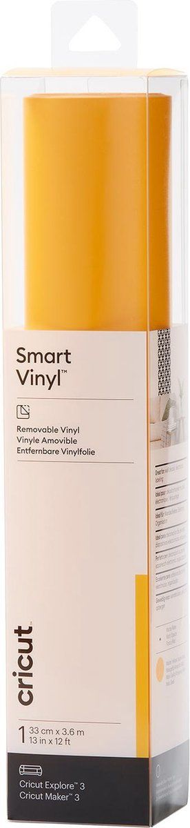 Cricut Smart Vinyl - Verwijderbaar - Maisgeel - 33x360cm