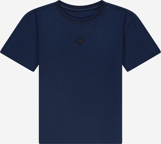 Nik&Nik Meisjes T-shirt - Jetset - Konings blauw - Maat 128 - Driekwart Mouw - Effen - Blauw