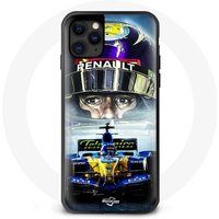 Maniacase Hoesje voor iPhone 11 Pro Formule 1 Blauw Geel Fernando Alonso
