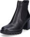 Tamaris - Dames - Enkellaarzen - Zwart - Leer/Synthetisch - Hakhoogte 5-7 cm - Maat 39