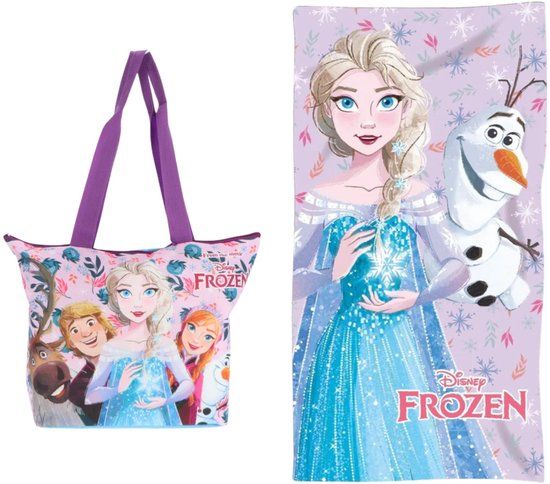 4KidsOnly Frozen strandset; strandtas en strandlaken