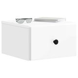 vidaXL Muurbevestigde Nachttafel 2 st Hoogglans Wit 34,5 x 33 x 20 cm