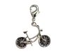 INNSPIRO NICE CHARMS Metalen fietsaanhanger, zwart, met karabijnhaak, 25 x 18 mm, 25 u., 10x19mm., Metaal, Geen edelsteen