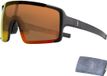 BBB Cycling Fietsbril Heren en Dames - Fiets Zonnebril met Grote Lens voor 100% UV Bescherming - Duurzame Sportbril Full Frame - Mat Zwart Oranje - Chester BSG-69
