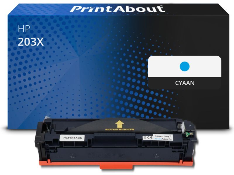 PrintAbout Toner 203X (CF541X) Cyaan Hoge capaciteit geschikt voor HP