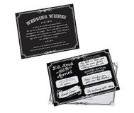 Lillian Rose 5,5 "x4,25" Each Black Wishes Set van 48 kaarten, textiel, ivoorkleurig, 13,96 x 10,79 x 2,54 cm