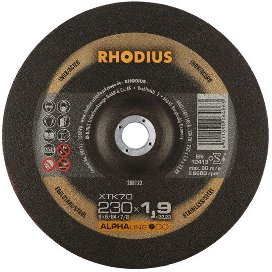 Rhodius Valkenpower Doorslijpschijf XTK70 230 x 1,9 x 22,23mm V42
