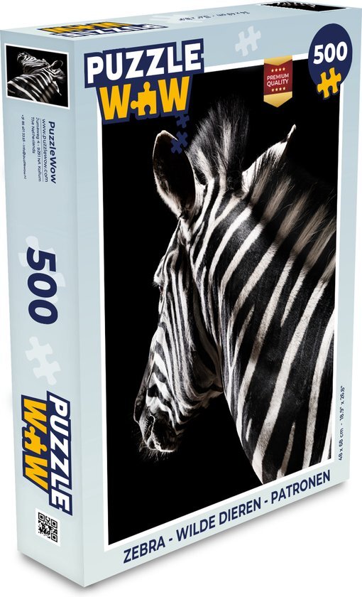 MuchoWow Puzzel Zebra - Wilde dieren - Patronen - Legpuzzel - Puzzel 500 stukjes