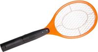 Merkloos Elektrische vliegenmepper - oranje - op batterijen - 40 cm - insecten afweermiddel