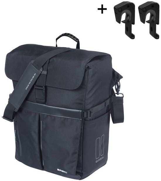 Basil Move - Fietsschoudertas - MIK Hooks - 15L - Zwart