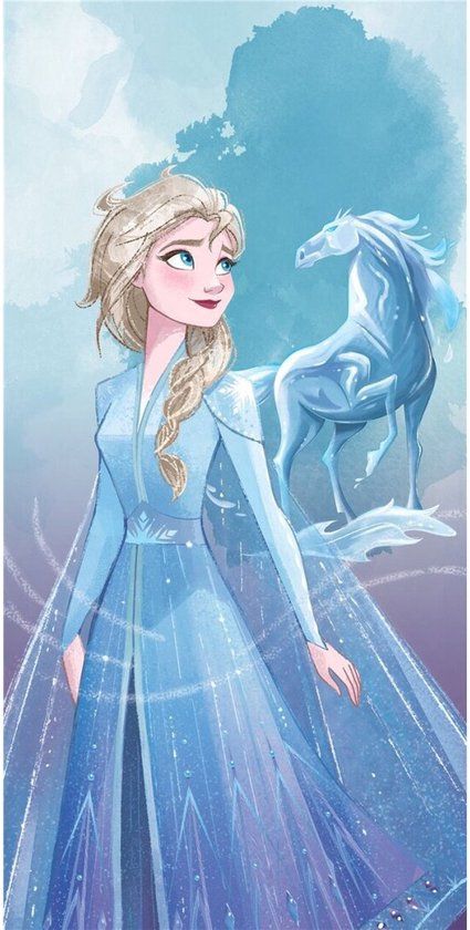 4KidsOnly Disney Frozen Strandlaken Nokk - Blauw - Katoen - 70 x 140 cm