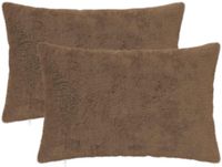 vidaXL - Kussensloop - 2 stuks - HEERLEN - Lichtbruin - 50 x 70 cm - Nep Konijnenbont