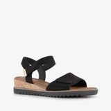 Tamaris dames sandalen met sleehak zwart - Maat 37