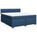 vidaXL Boxspring met matras, stof, blauw, 180x200 cm