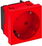 OBO Bettermann Stopcontact 33°, 1-voudig randaarde 250V, 10/16A Polycarbonaat signaalrood RAL 3001, 6120079